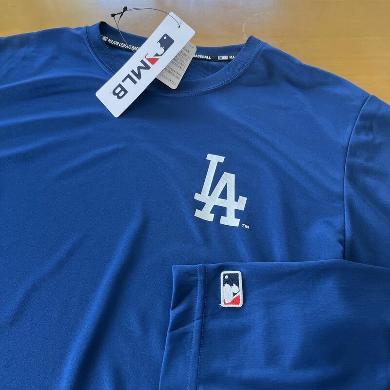 Ｌサイズ サラサラドライ長袖シャツ　新品 ロサンゼルス　ドジャース MLB メジャーリーグ 大谷翔平 ブルー