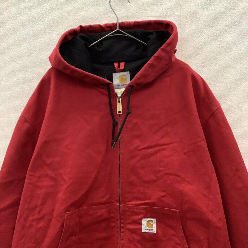 Carhartt 90s カーハート アクティブジャケット アクティブパーカー メキシコ製 古着 レッド size L 78559