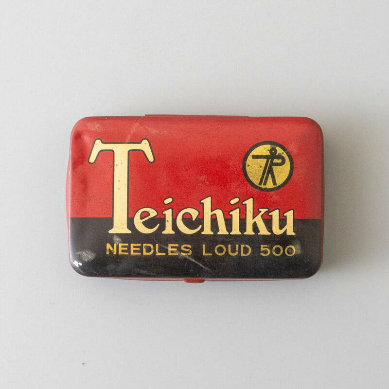Teichiku 針中身有 テイチク アンティーク 蓄音機 レコード針 針缶 ブリキ缶 鉄針 レコード針缶 ＳＰ盤 針