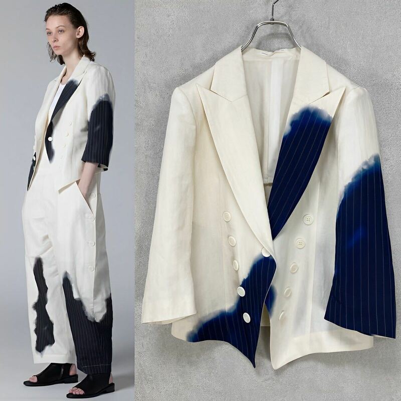 Y's 23SS LINEN/COTTON SWALLOWTAIL JACKET