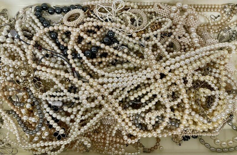 2st23 パール フェイクパール 本真珠 イミテーションパール 混在 総重量3kg まとめ売り 遺品整理 生前整理