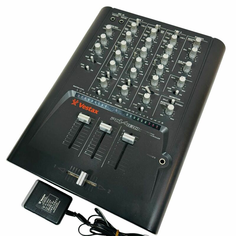 Vestax べスタックス プロフェッショナルミキシングコントローラー PCV-180 純正アダプター AC-12A-DM DJミキサー DJ機器