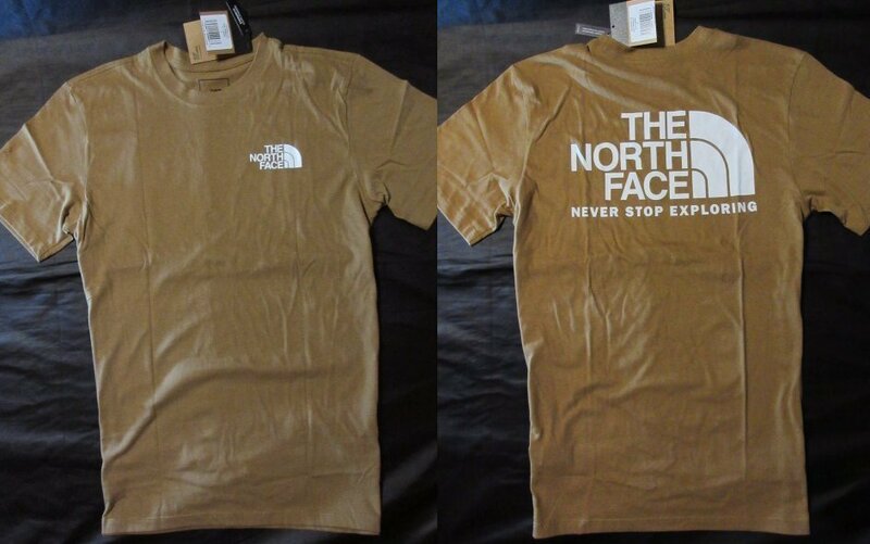 本物正規◆ノースフェイス◆Tシャツ THROWBACK NSE 薄茶系■M■UTILITY BROWN 新品■アメリカ限定173