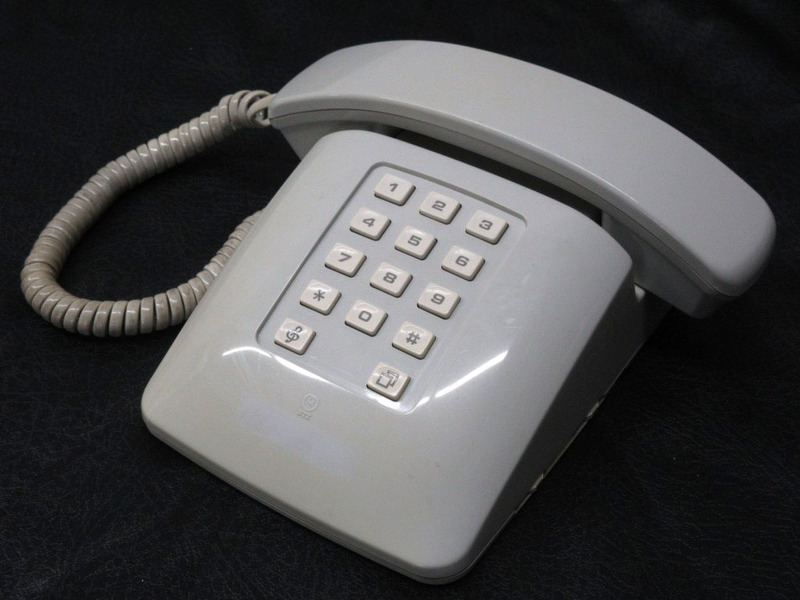 03K065 昭和レトロ NTT クローバーホンyou プッシュホン 通話確認OK ビンテージ電話機 現状 売り切り