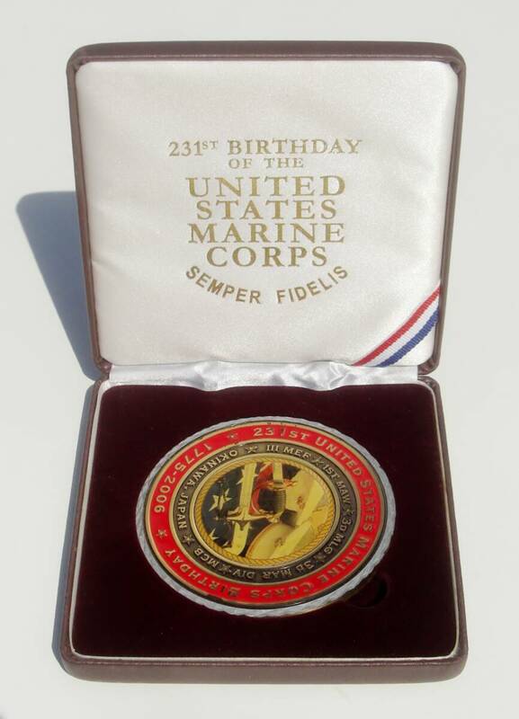 送料185円 アメリカ海兵隊 創立231年 メダル 231ST BIRTHDAY OF THE UNITED STATES MARRINE CORPS SEMPER FIDELIS