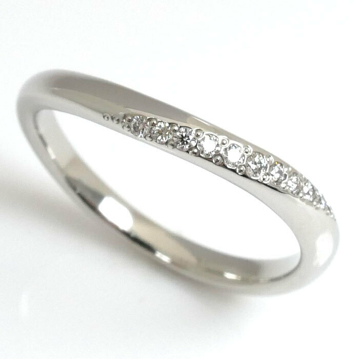 4℃ ヨンドシー Pt950プラチナ ダイヤ リング・指輪 ダイヤモンド 7.5号 2.9g レディース 中古 美品
