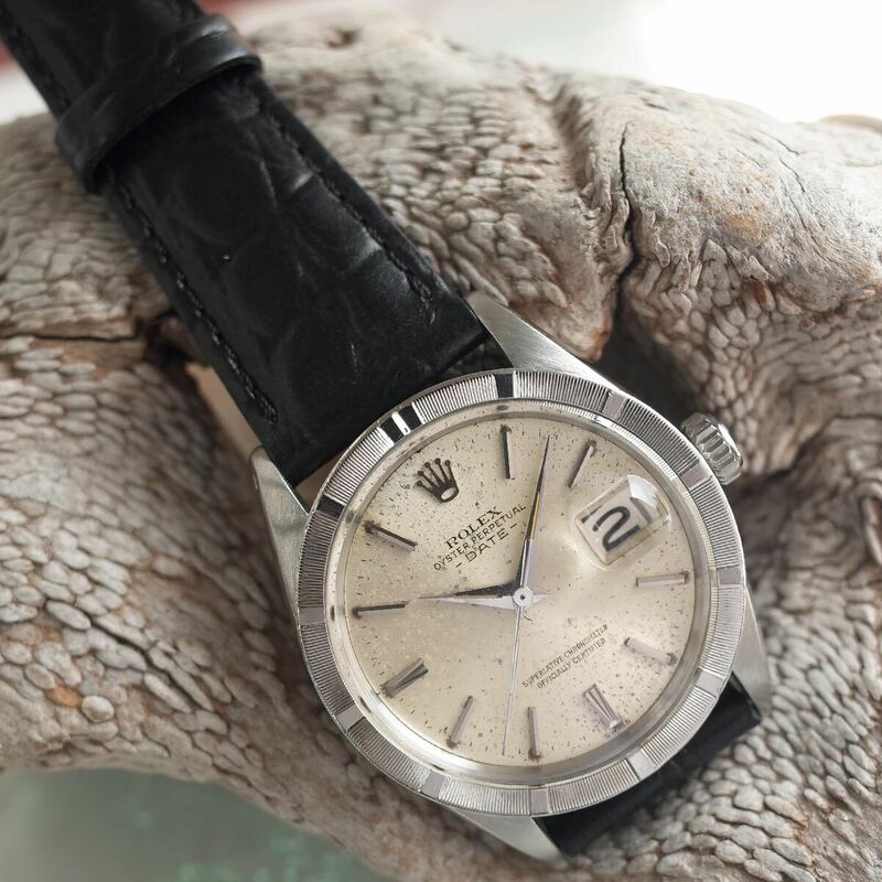 ロレックス 1501 パーペチュアルデイトデイト 1963年 SS エンジンターンドベゼル 自動巻 メンズ 腕時計 ROLEX アンティーク OH済1年保証