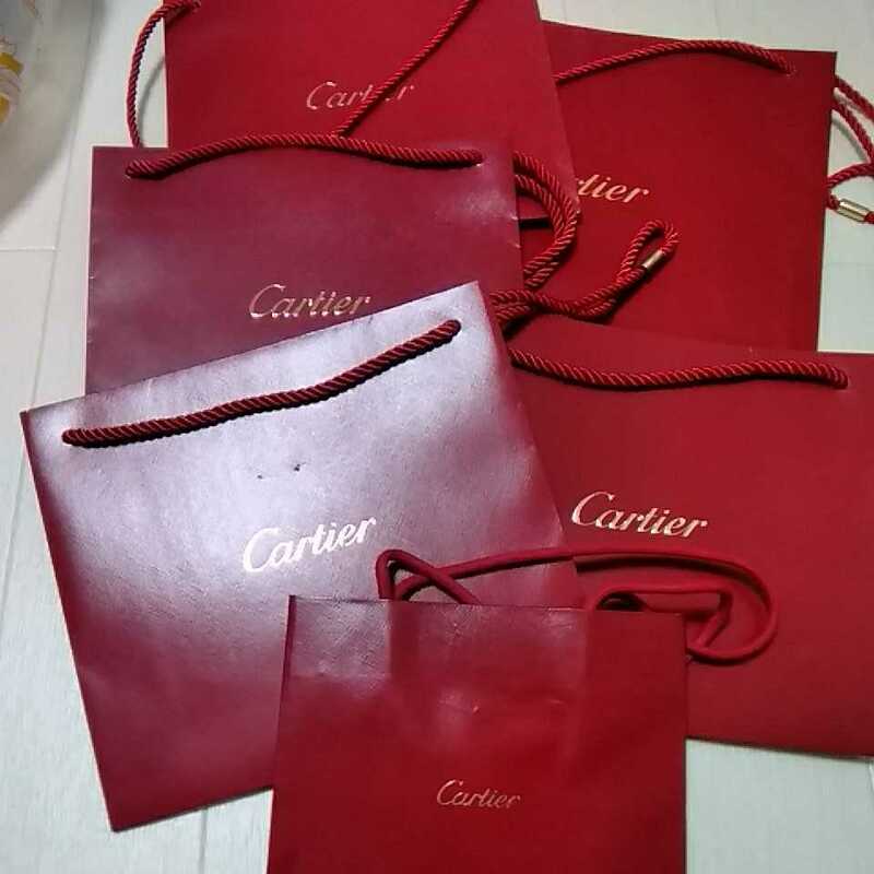 カルティエ cartier 紙袋　ショップ袋　ショッパー　6枚セット