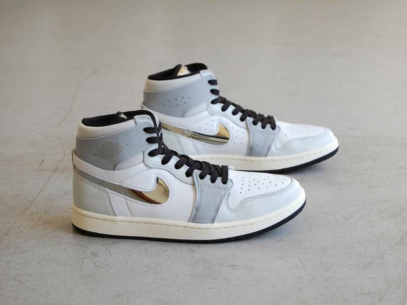 wmns air jordan 1 zm air cmft 2★US6.5★検索用,エア,ジョーダン,ワン,ズーム,ミッド,ホワイト,グレー,シルバー,アメリカ,USA,海外,限定