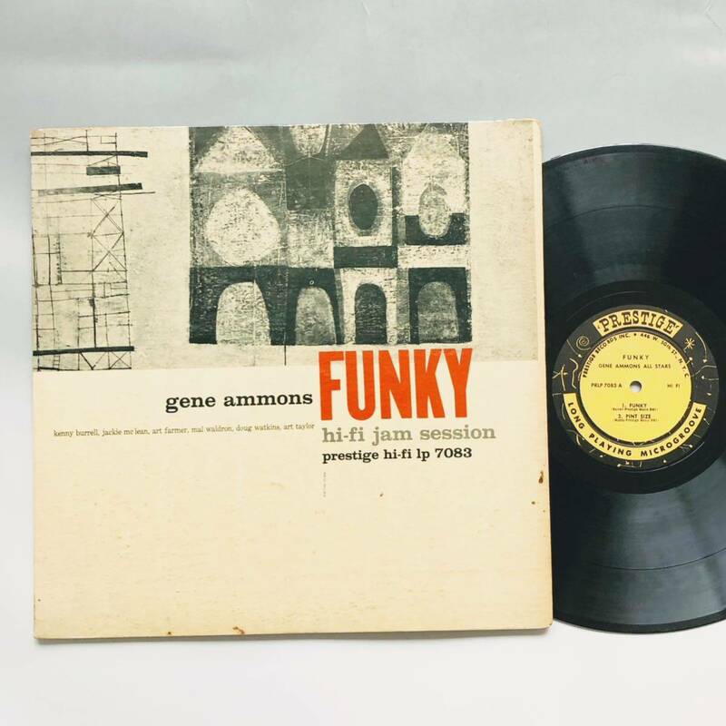 #2961【希少な名盤】ジーン・アモンズ ファンキー Gene Ammons Funky 1957年 オリジナルプレス盤 LPレコード ジャズ Prestige PRLP 7083