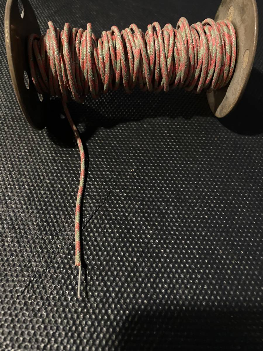 Vintage Western Electric Wire 単線 赤/茶