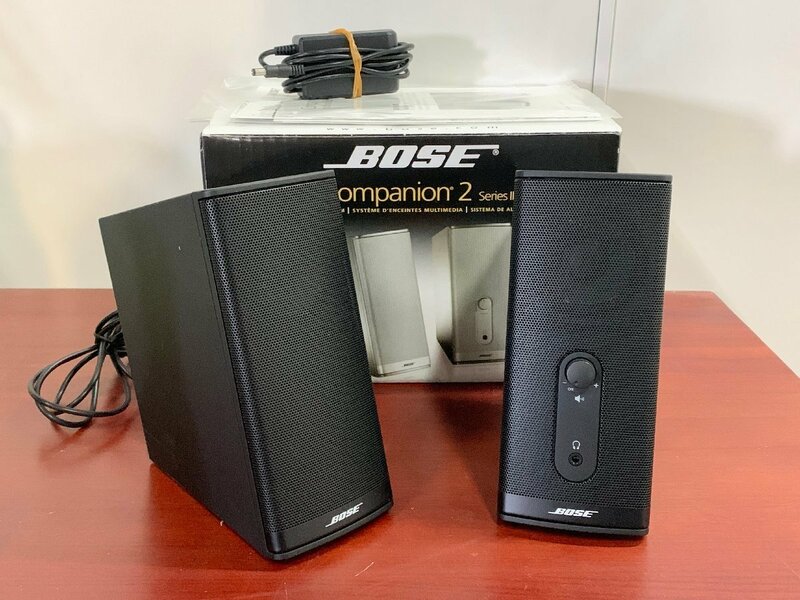 ボーズ BOSE Companion2 SeriesⅡ マルチメディアスピーカーシステム PCスピーカー ペア ブラック 黒 箱有 動作確認済