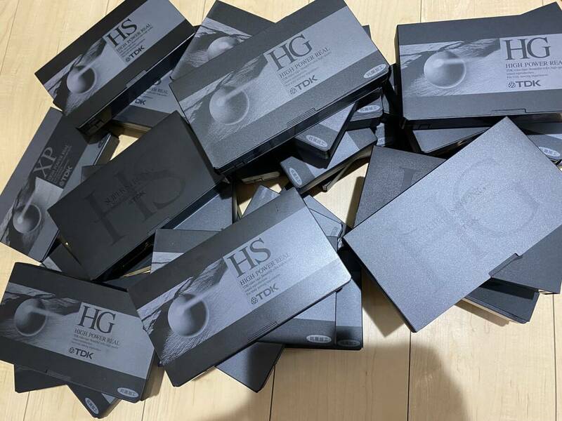 VHSビデオテープ　TDK　HG　HS　180　120など　まとめて60本セット　中古現状