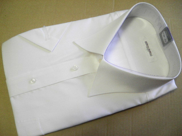 GIORGIO MARELLI ジョルジオ マレリー*大きいサイズ ４６-半袖*高級Yシャツ 形態安定加工