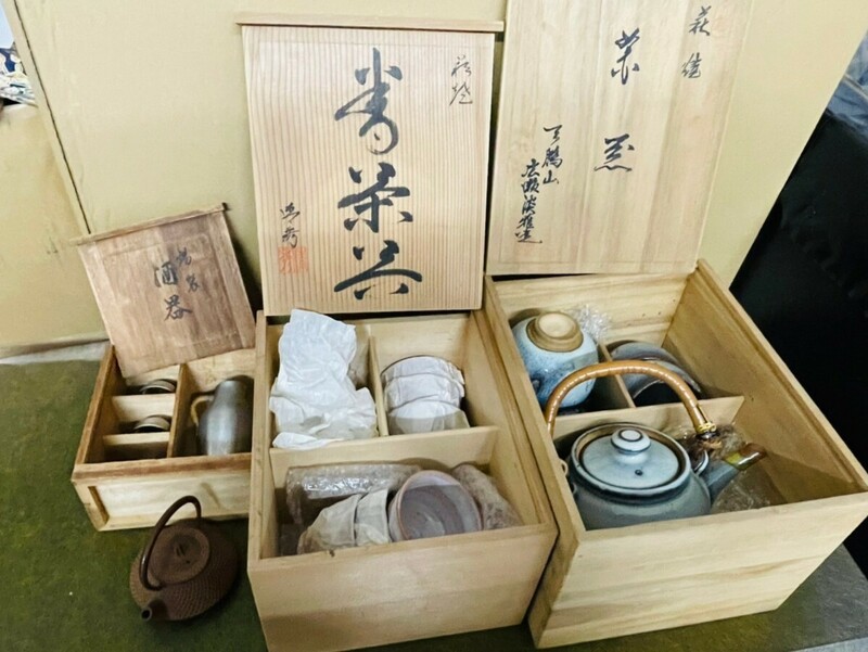 中古美品　茶器セット　まとめ売り　茶器 湯呑　酒器 陶器　アンティーク 急須　4012