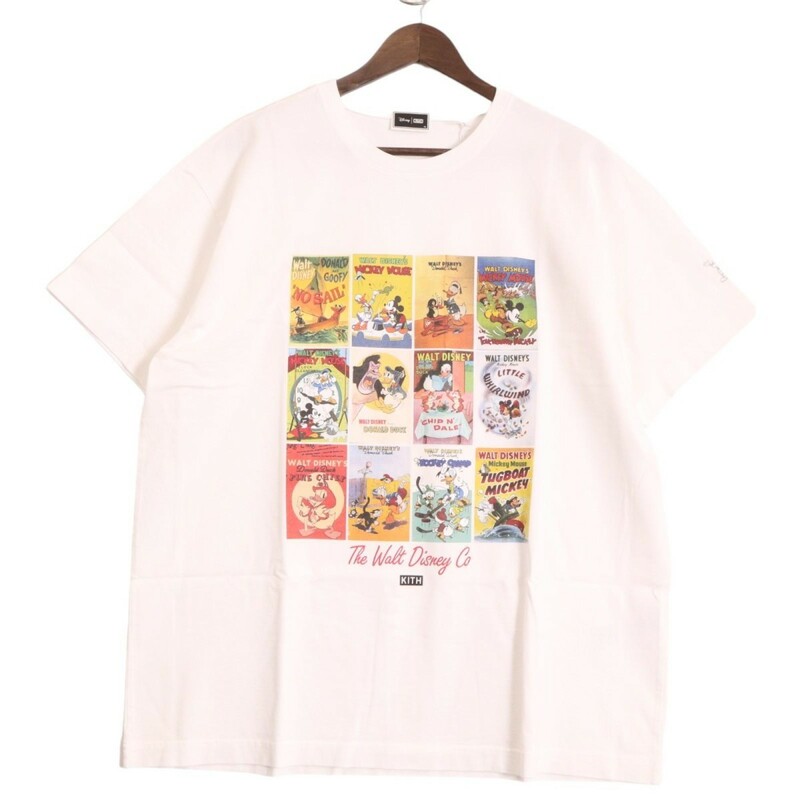 未使用品 KITH × Disney / Mickey & Friends Poster Vintage Tee キス ディズニー Tシャツ 半袖 カットソー ミッキー 表記サイズXL