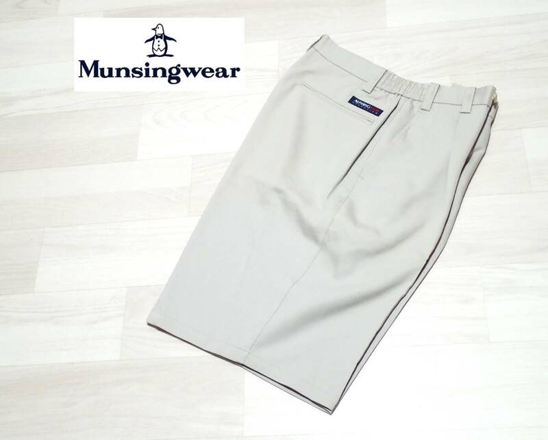 ☆MUNSINGWEAR　☆マンシングウエア　☆デサント　☆ゴルフウエア　☆ショートパンツ　☆ハーフパンツ　☆ベージュ　☆メンズ　☆S