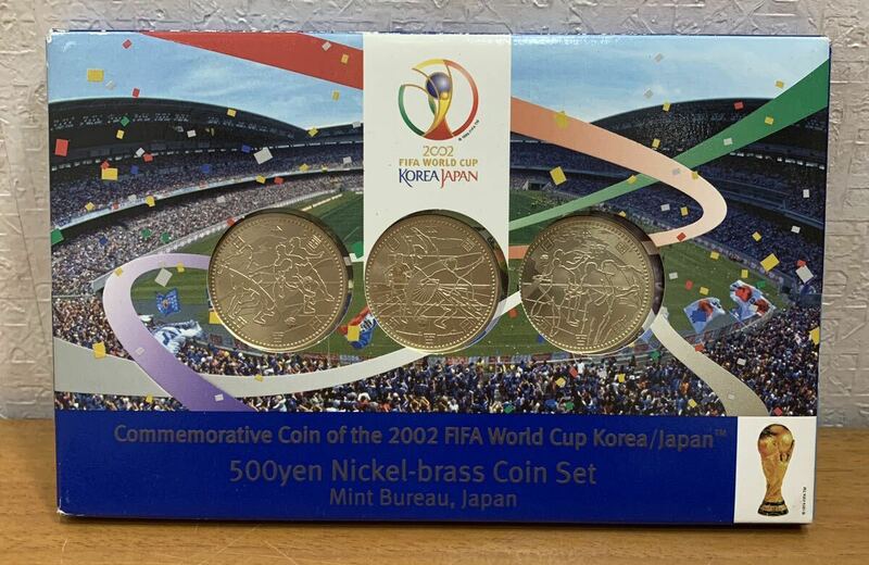 05-30:2002FIFAワールドカップ500円ニッケル黄銅貨幣3種セット 平成14年 記念貨貨幣セット Commemorative Mint Set ミントセット