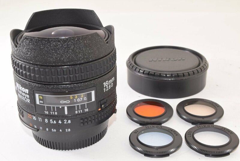 ★美品★ Nikon ニコン AI AF Fisheye NIKKOR 16mm F2.8D 各種フィルター付き 2403083