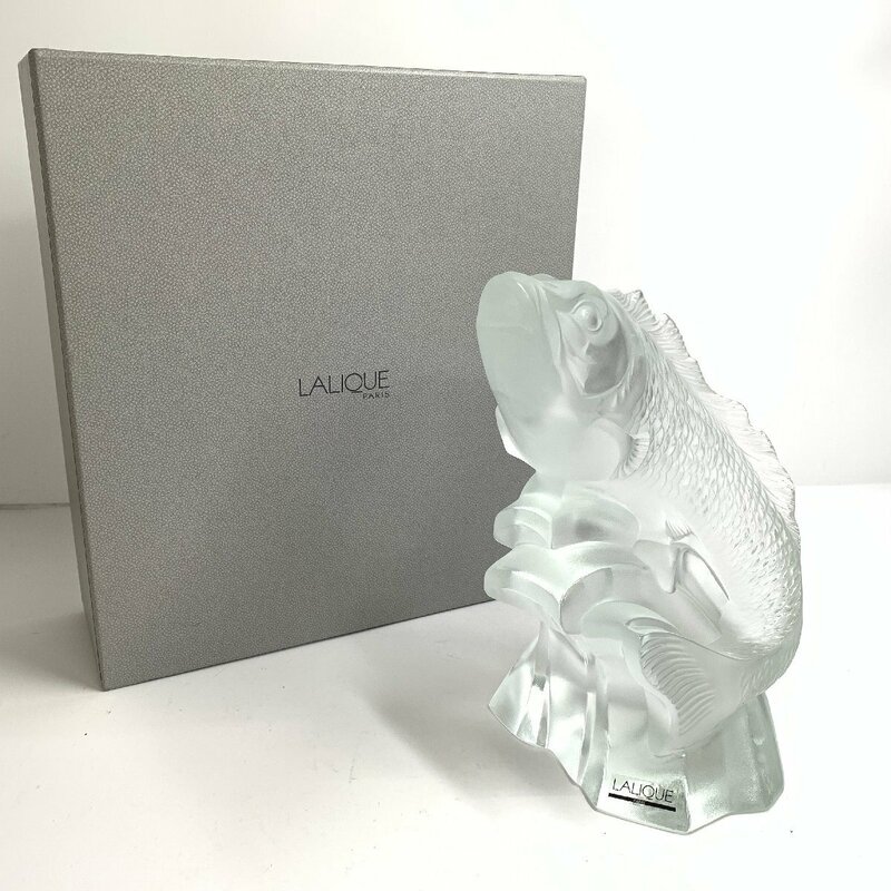 f001 N ラリック Lalique 鯉 置物 コイ 魚 Carp コレクション インテリア