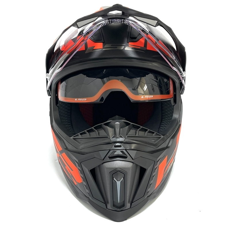 LS2 MX701 Explorer　ヘルメット 黒 オレンジ 未使用 箱 サイズ：L　17281