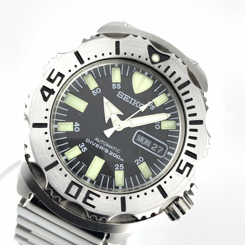 SEIKO セイコー SKX779K ダイバーズ 200m ブラックモンスター 7S26-0350 オートマチック デイデイト メンズ 腕時計 管理YI36650