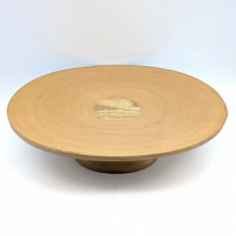 BUNACO・ブナコ・木製高杯・足付き皿・木工芸・天然木・No.240222-30・梱包サイズ80