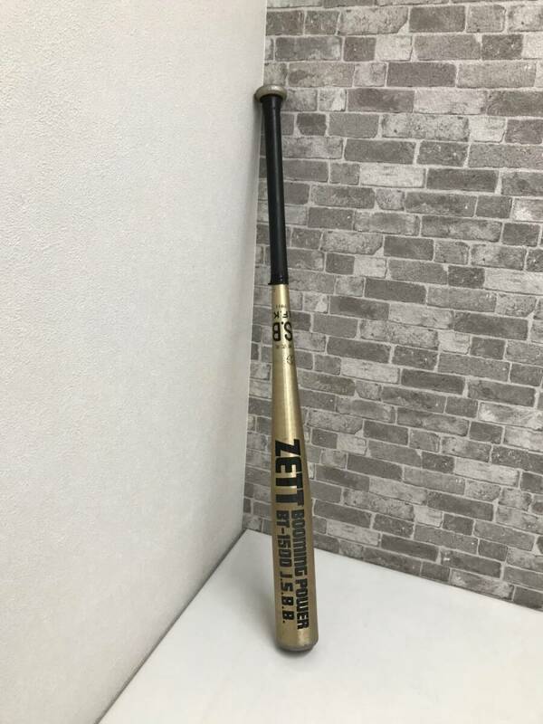 ★中古品★ ZETT 軟式バット BOOMING POW ER BT-1500 J.S.B.B 野球 金属バット 85cm