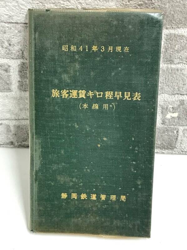静岡鉄道管理局 旅客運賃キロ程早見表(本線用) 昭和41年 昭和レトロ 国鉄