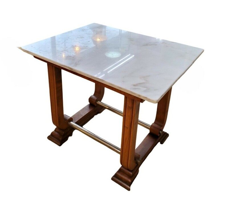 大理石テーブル センターテーブル リビングテーブル コーヒーテーブル マーブルトップ 幅90×奥行72×高さ72cm 検) ロイズ アンティークス