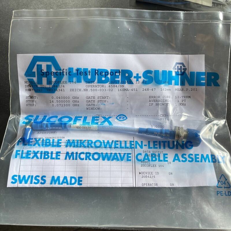 【G】HUBER + SUHNER500-033-02 SUHNER ENVIROFLEX 104
