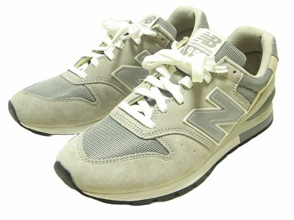 ★美品♪ニューバランス★996 グレー 26.5cm/NEW BALANCE CM996BG US8.5D メンズスニーカーグレイランニングシューズ