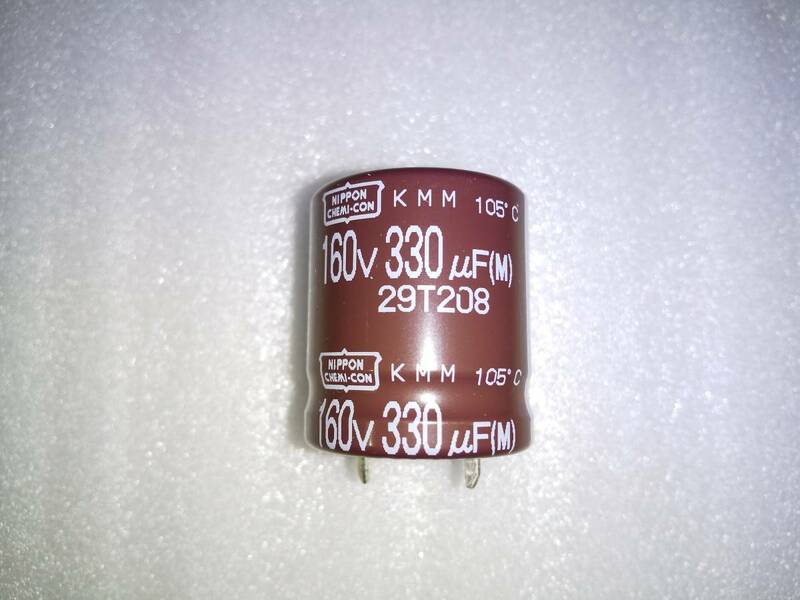 日本ケミコン　電解コンデンサー　160V　330μF　105℃　基板端子　2個　14