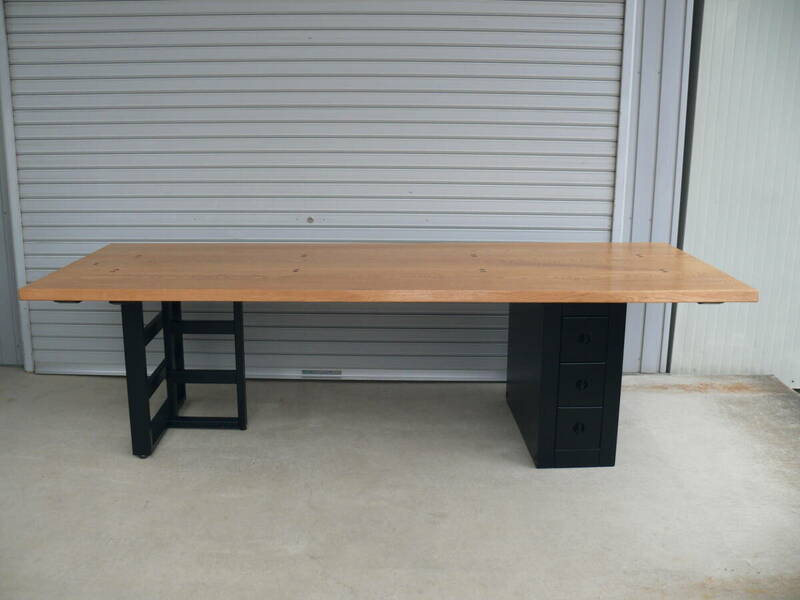 TAKUMI 匠工芸 BAN バン テーブル W240cm ダイニングテーブル ナラ無垢材天板（幅240cm/奥行93cm/高さ67cm）
