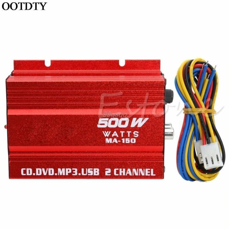 ★数量限定！アンプ 車内スピーカーに 最大500W 定格35W×２ カーオーディオ【b701】