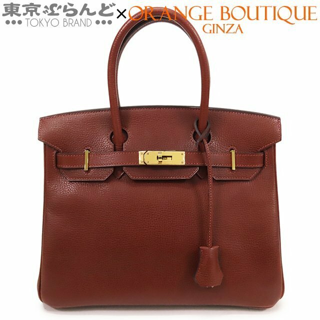 101719375 エルメス HERMES バーキン 30 □J刻印 ルージュアッシュ ゴールド金具 ヴァッシュリエジェ ハンドバッグ レディース