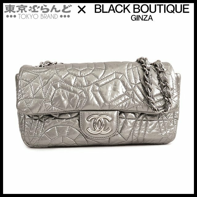 101699621 シャネル CHANEL ココステッチ チェーンバッグ シルバー シルバー金具 パテントレザー 12番台 ショルダーバッグ レディース