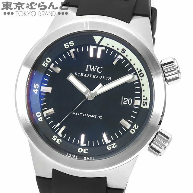 101720586 IWC アクアタイマー IW354807 ブラック SS ラバー ダイバーズ デイト 腕時計 メンズ 自動巻 オートマチック ケース付き