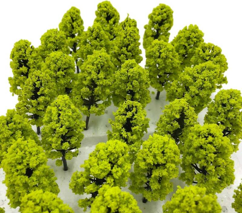 黄緑 8.5cm [DauStage] 杉の木 森林 スギ 模型 選べる 色 サイズ Nゲージ ジオラマ 鉄道 建築 用 樹木 風