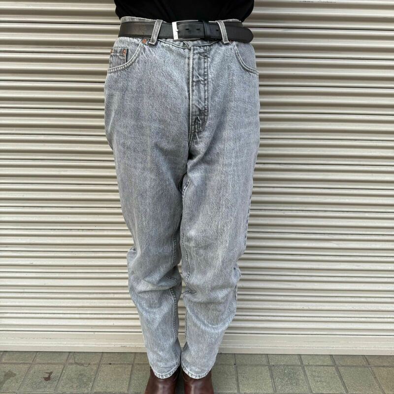 90s Levis リーバイス 726 テーパード 先染め ブラック デニム パンツ ベルギー製 ヴィンテージ Black Denim オールド ジーンズ 黒 W29 L30