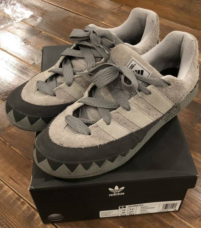 美品 NEIGHBORHOOD x ADIDAS ADIMATIC 31cm US13 グレー ネイバーフッド アディダス アディマティック 