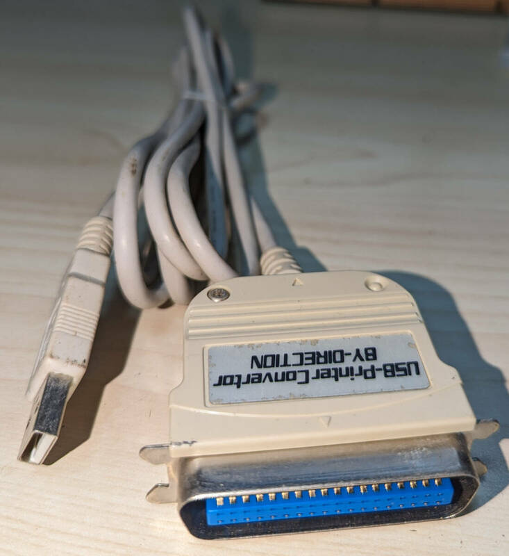 USB-パラレル(プリンタ)ポート変換ケーブル