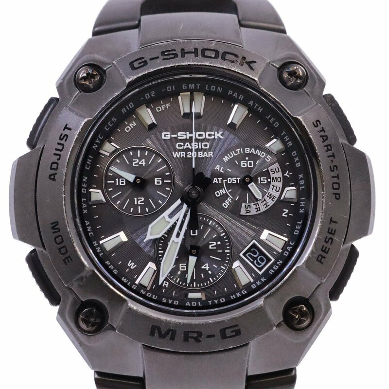 カシオ G-SHOCK MR-G ソーラー電波 メンズ 腕時計 ブラック チタン アナログモデル MRG-7500BJ-1AJF【いおき質店】
