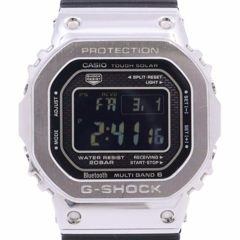カシオ G-SHOCK フルメタルケース Bluetooth搭載 ソーラー電波 メンズ 腕時計 純正樹脂バンド GMW-B5000-1JF【いおき質店】