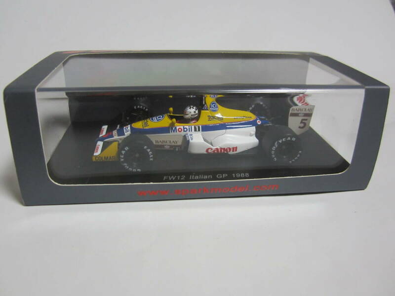 即決 スパーク S4029 1/43 ウイリアムス FW12 ジャッド №5 1988年イタリアGP ジャン・ルイ・シュレッサー バークレー仕様