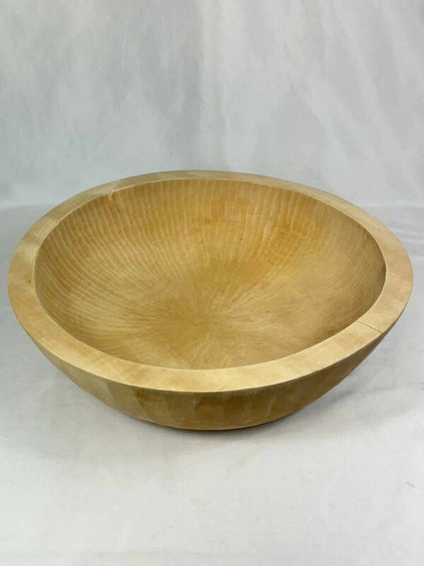 秋山郷 木製 こね鉢 （外径Φ41㎝・内径Φ36㎝・高さ11㎝）古道具 そば打ち