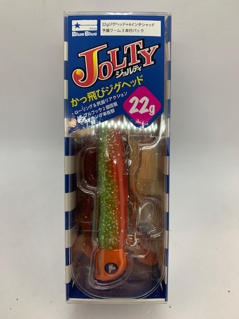 ブルーブルー　ジョルティ　かっ飛びジグヘッド　22g　＃18ジューシーメロン/クリアオレンジ　新品②