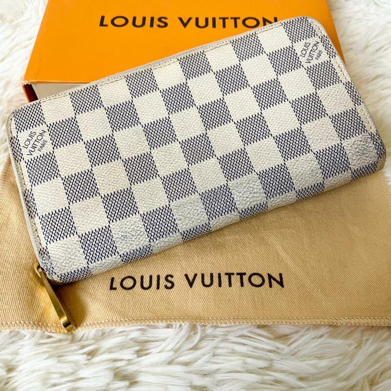 ⑫LOUIS VUITTON ルイヴィトン ダミエ・アズール ジッピーウォレット ラウンドジップ 長財布