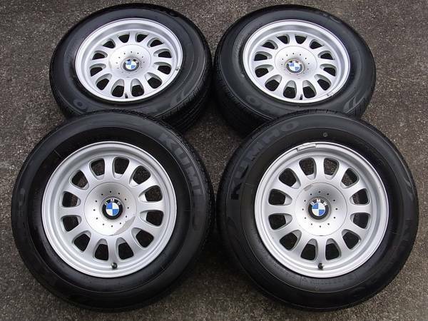 バリ山 4本 BMW E39 525i (DM25,DT25) 純正タイヤホイール 205/65R15 7.0Jx15 H2 IS20