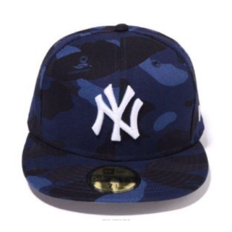 7 3/8 A BATHING APE BAPE × MLB × NEW ERA YANKEES 59FIFTY CAP Blue 新品 ア ベイシング エイプ ニューエラ ヤンキース キャップ P286